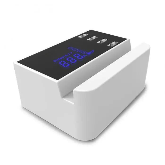 4-Port Multi USB Quick Charger 20W Power Adapter US/EU/UK Plug Adapter Phone Holder Stand GY88