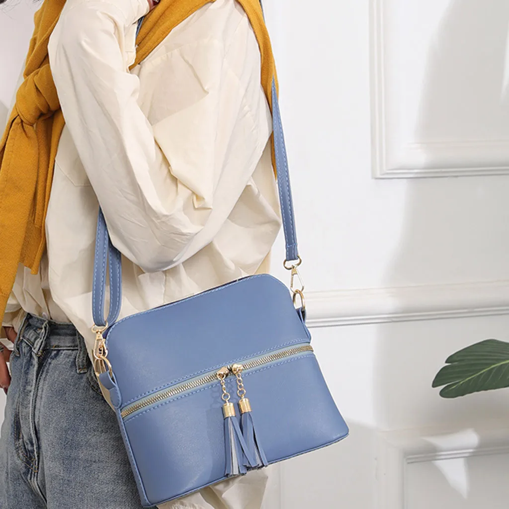Aelicy Женская модная однотонная сумка из искусственной кожи в виде ракушки Женская модная универсальная простая стильная цветная сумка через плечо Лидер продаж