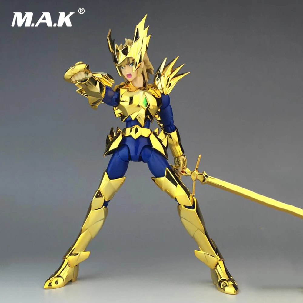 

18CM Anime EX leo Aioria Saint Seiya Soul of Gold Action Figures Saint Cloth EX Version God metal armor Gold action figure
