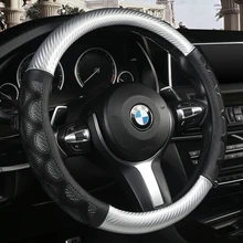 

38CM PU Leather Car Steering Wheel Cover For BMW f30 f10 e46 x5 e70 x1 x3 e39 x5 x4 f11 all models Car-Styling