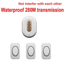 5 wall 280M work ring font b bell b font 3 emitter 1 receiver wireless chime