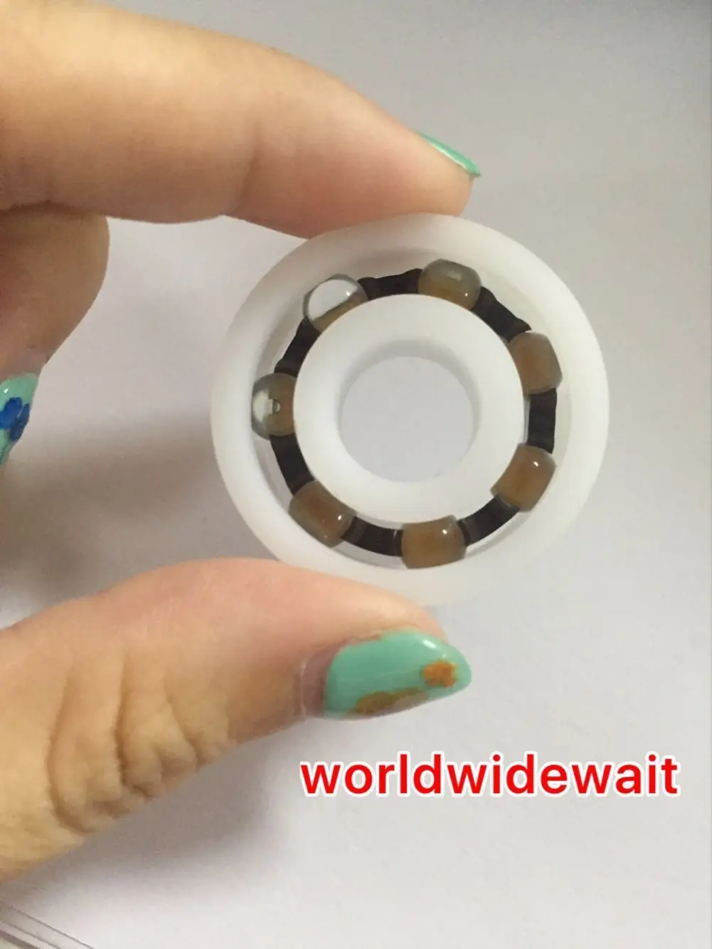 

1PC 10x30x9mm Glass Deep Groove Radial Ball Bearing White POM Plastic 6200 Model