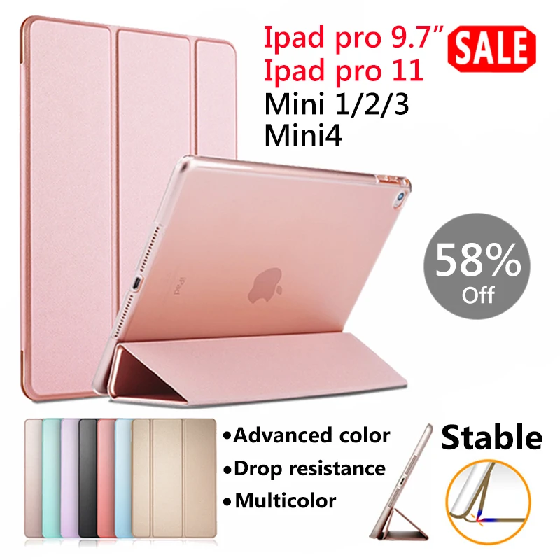 

Pu Leather Smart Cover Case Apple IPad Air 2 Case Silicone Slim Soft New IPad 9.7 2017 2018 Auto Sleep Stand Holder Coque Funda