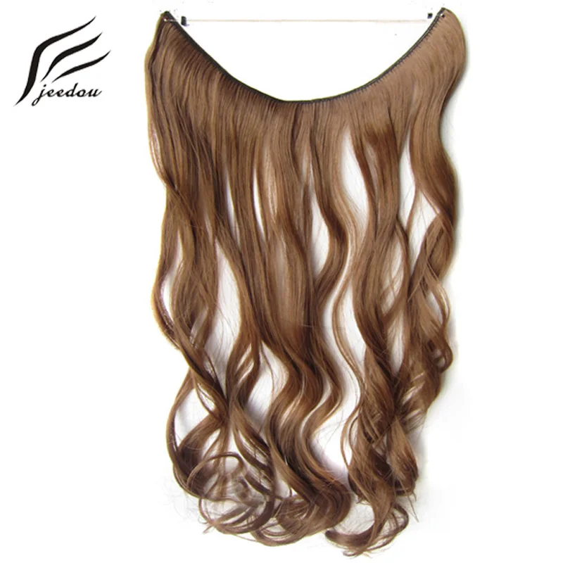 

jeedou Synthetic 50g 0ne Piece Flip in Line Hair Extension Wavy 22" 55cm Mix Color More Comfortable Women's Hairpieces