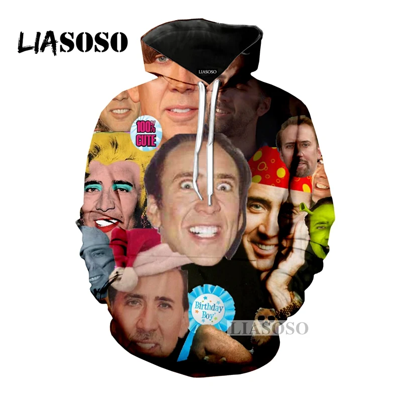 Buy LIASOSO HOT Famous Actor Nicolas Cage Cage Hoodie