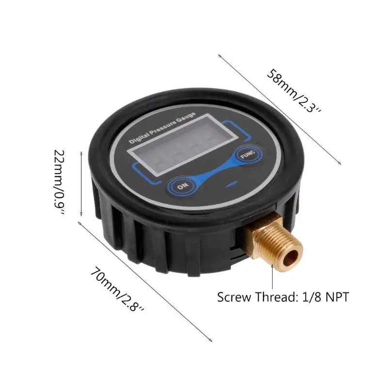 

Digital Tire Pressure Gauge Car Bike Motorcycle Tyre Tester Air PSI Meter 1/8NPT