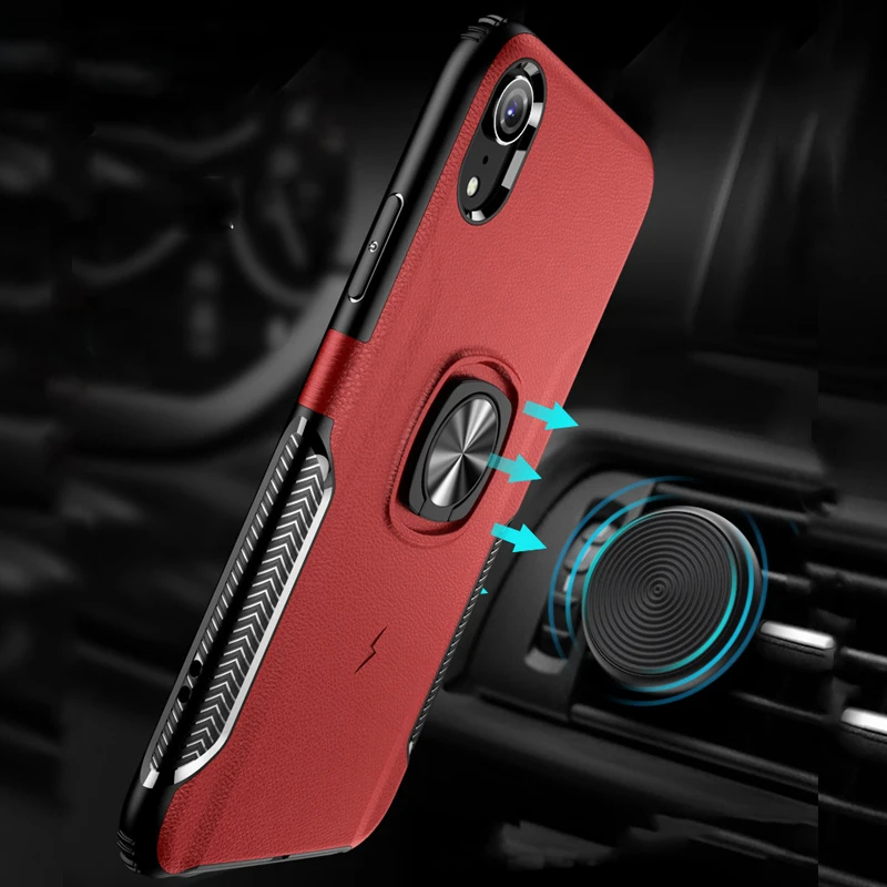 

XR XS Invisible Bracket Cases for iPhone XS 10S Max XR 8 7 6 6S Plus Case Finger Ring Armor Anti-knock Cover for iPhone X 10 S R
