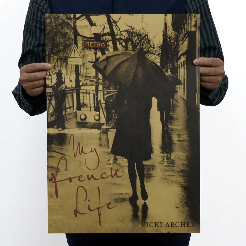 

My France Life Vintage Kraft Paper Movie Poster Home School Office Wall Decoration Art Magazines Retro Posters and Prints