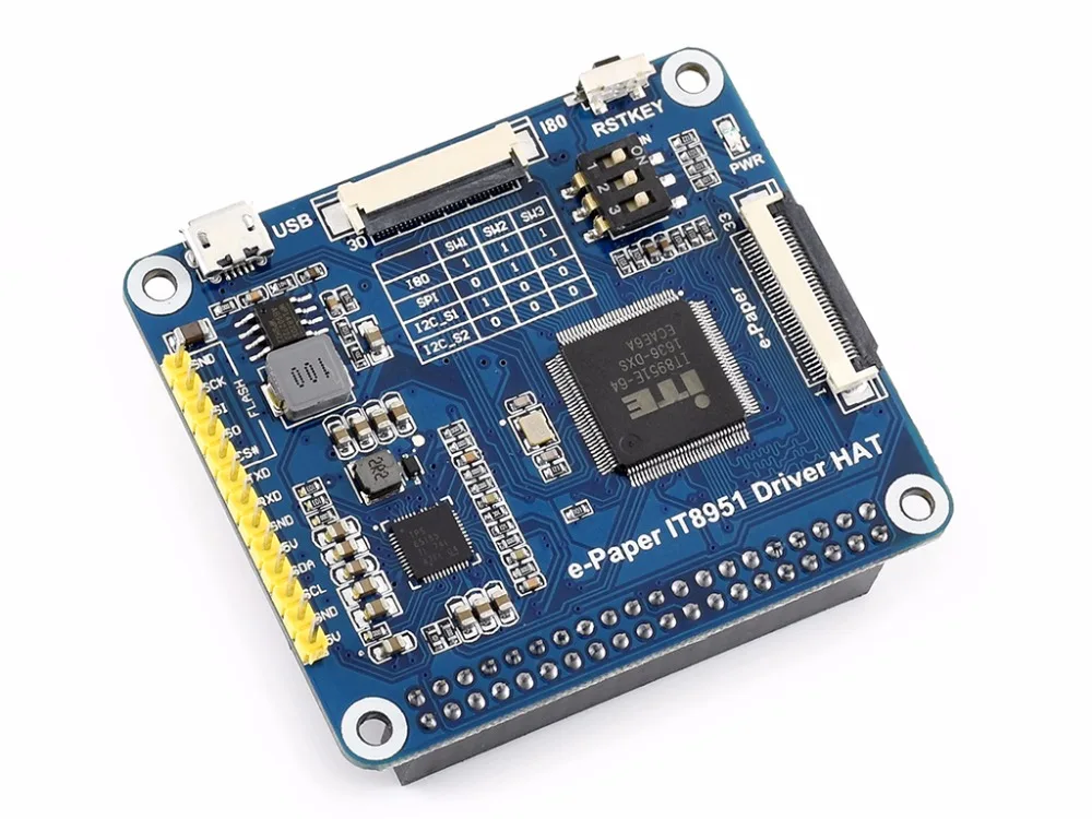 6 дюймовая электронная бумага для Raspberry Pi 800x600 контроллер IT8951 интерфейс USB/SPI/I80/I2C
