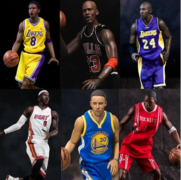 

NBA Basketball Characters Michael Jordan Iverson Kobe James Curry Anthony McGrady Collectible Action Figure Model Toys
