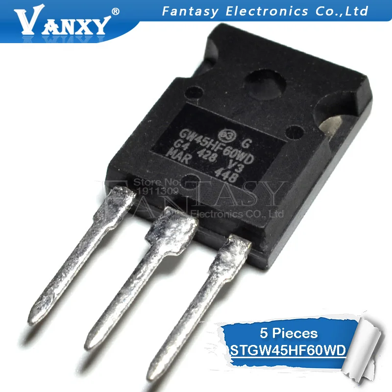 5PCS STGW45HF60WD TO 247 GW45HF60WD TO247 STGW45HF60 45HF60 600V 45A ...
