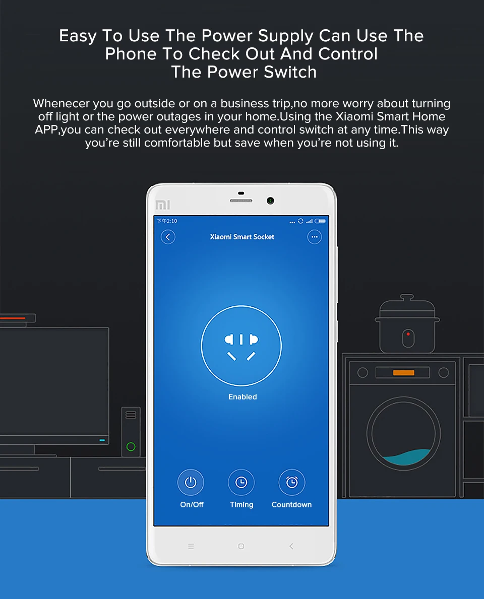Xiaomi mi умная Wi-Fi розетка Ti mi ng Plug приложение пульт дистанционного управления работает с Xiao mi умный дом mi jia Zigbee розетки 3 версии