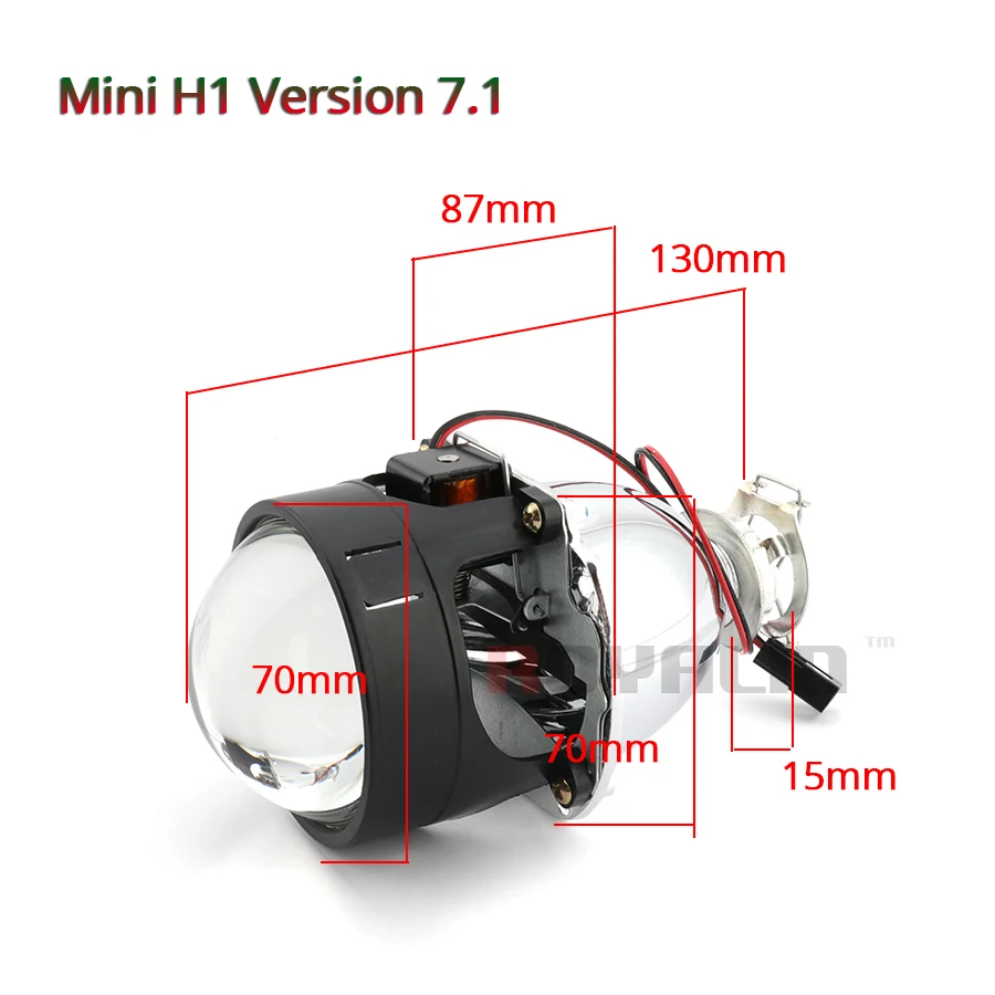 ROYALIN обновление 7,1 версия H1 мини HID Xenon 2,5 ''проектор фары линзы H4 H7 автомобиль Стайлинг для peugeot Ford Honda W203 C1