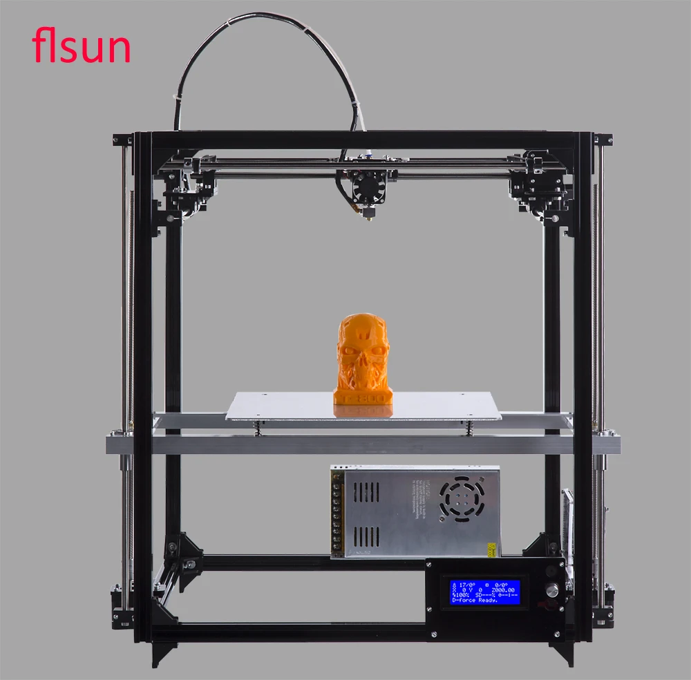 Flsun Large Printing Size 3d Printer Full Metal Frame 3d -Printer Kit Two Rolls Filament SD Card With Heated Bed