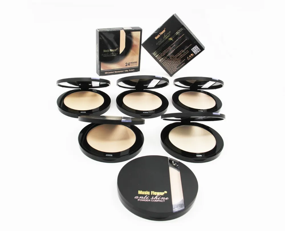 Music Flower прессованный минеральный powdermakeup Пресс Контурирование пудрой компактный укрыватель уход за кожей лица база контроль выработки кожного жира шелковистую текстуру 10g