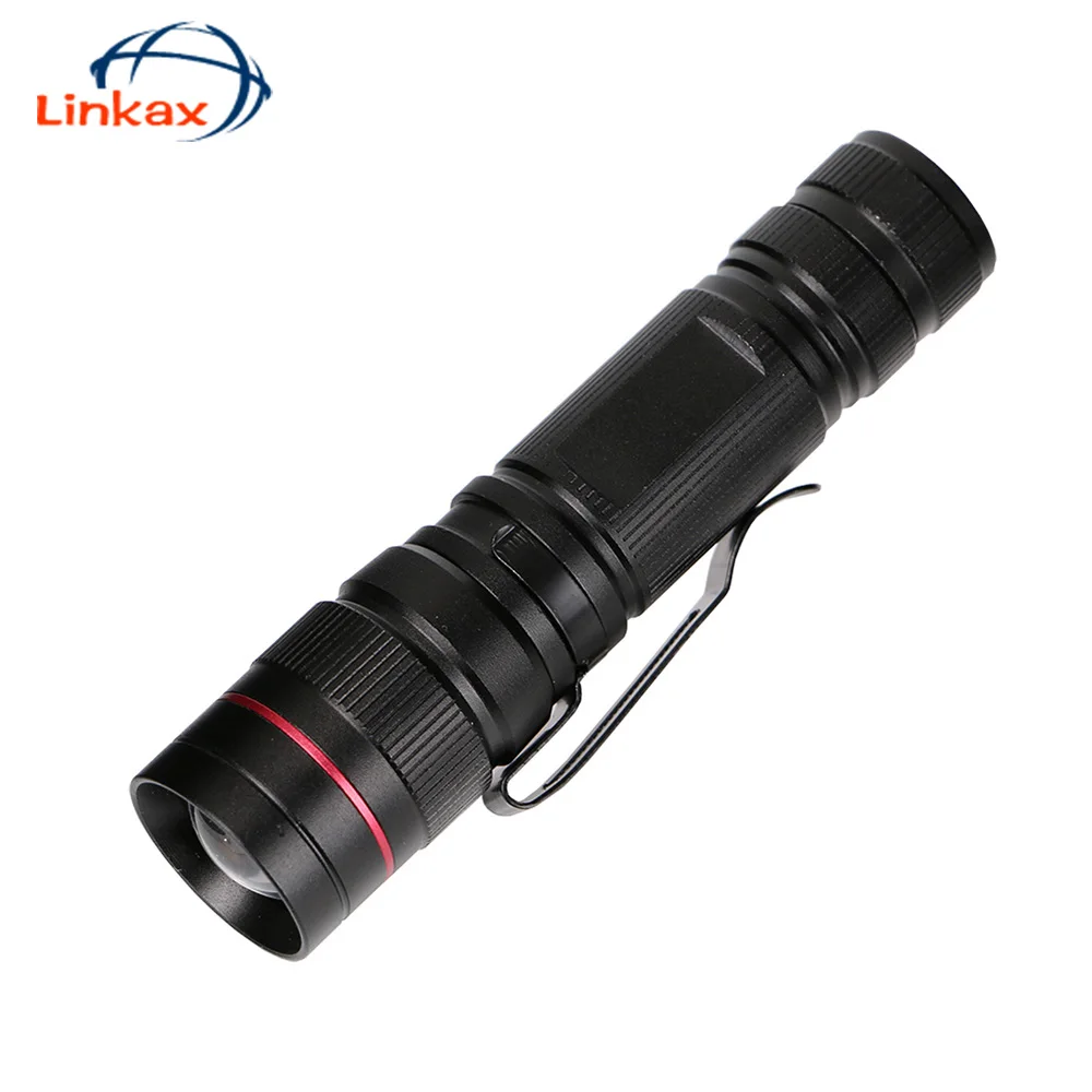 

Zoomable Led Flashlight Torch Light Ultra Light Lamp AA Battery For Marker Checker Cash Detection Flashlight