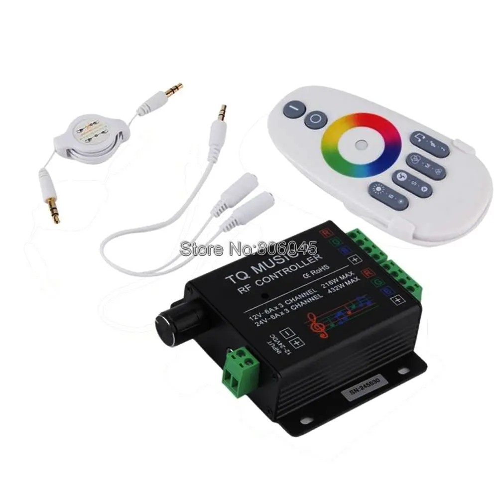 12 В постоянного тока 24 18A 6x3A TQ Music2 контроллер светодиодный RGB музыка