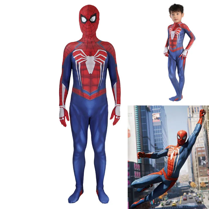 

halloween costume for kids spider spiderman ps4 insomniac suit game costume suit cosplay spider man adult children boys adult