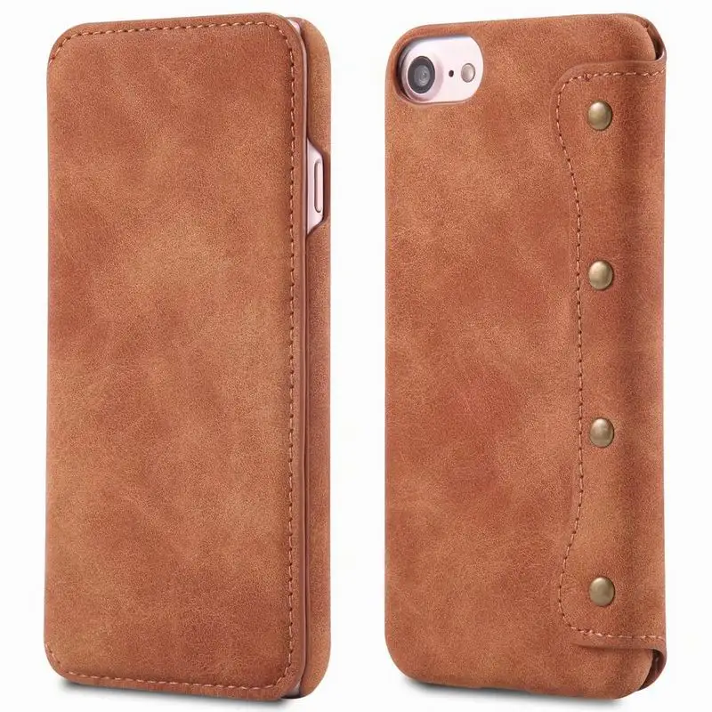 

Retro Luxury PU Leather Case for iphone 7 Plus 6 8 Plus XS Max XR X XS Ultra Slim Wallet Flip Case For iphoneX 6S Plus Cover