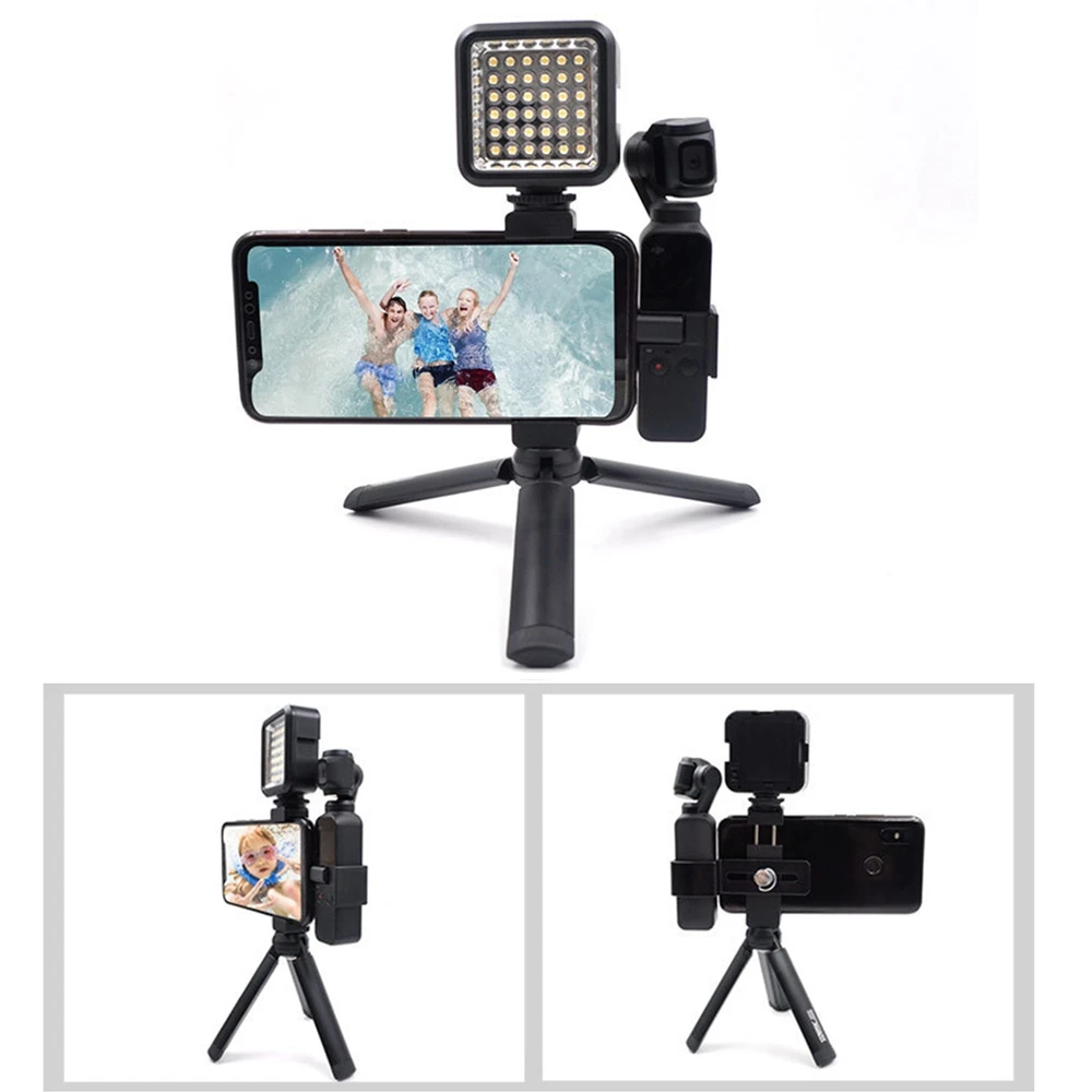 

For DJI OSMO Pocket Handheld Gimbal Mini Camera 3 In 1 Flash LED Light Tripod Mount 1/4 inch Expansion Bracket Gimbal Accessory