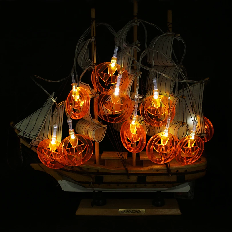 

Halloween Pumpkin Led String Lamp 2M 10 LED Decorative Outdoor/Garden /Party/Holiday/Indoor/Outdoor Festival Lights AA