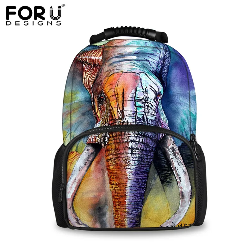 H7227A FORUDESIGNS Слон живопись рюкзаки для ноутбука для путешествий для женщин 3D печать женский Войлок рюкзак для школьников/студентов ежедневный пакет сумки - Цвет: H7227A
