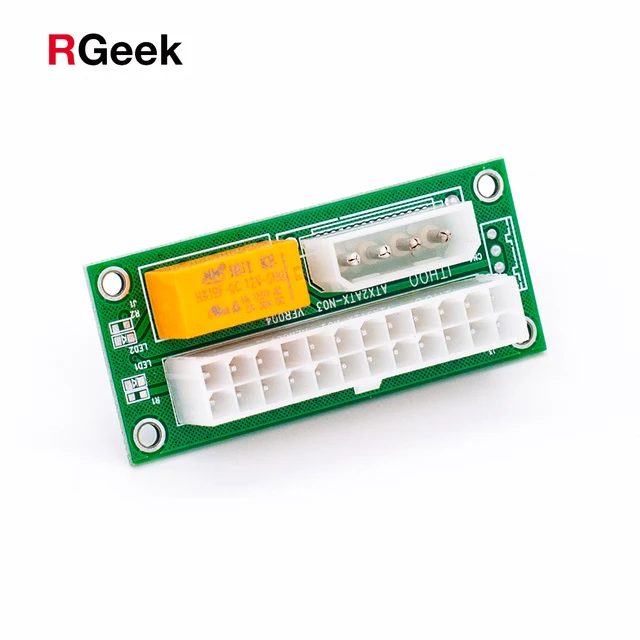 2017 add2psu VER004 ATX 24Pin to Molex 4Pin Dual PSU Power Supply Sync Starter Extender Cable Card For BTC Miner Machine