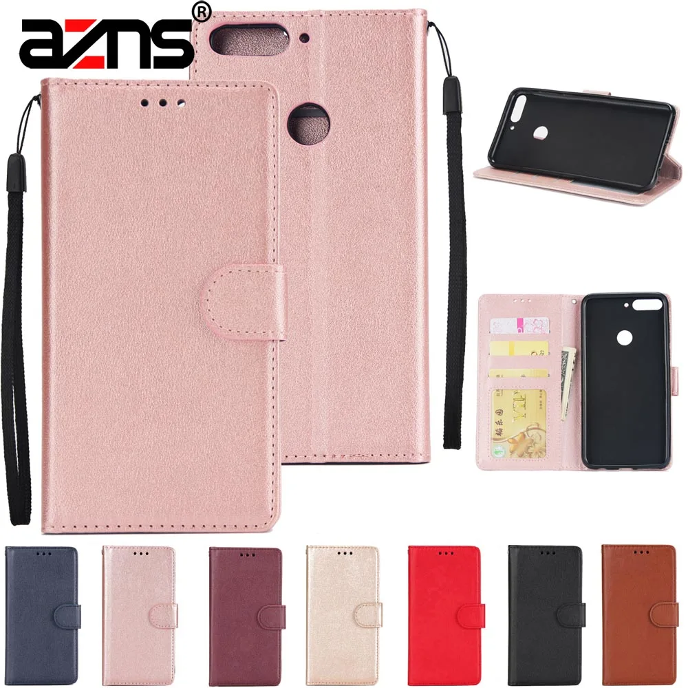 

Premium PU Leather Case for Huawei Honor 7C Russian Version Cover 5.7" Flip Kickstand Phone Case Etui Wallet Cover Honor 7C