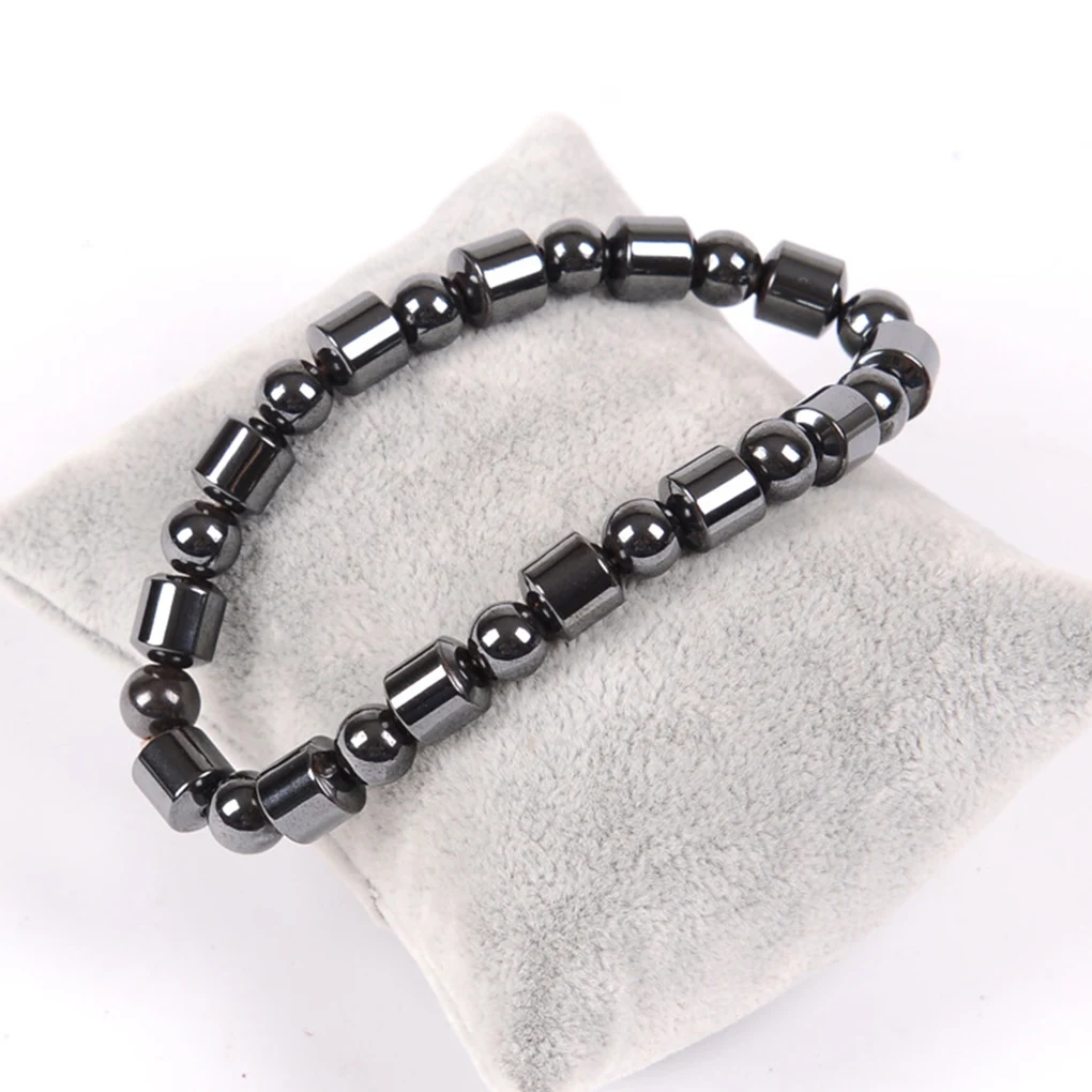 

Fashion Magnetic Bracelet Beads Hematite Stone Therapy Health Care Magnet Hematite Beads Bracelet Men Jewelry For Women