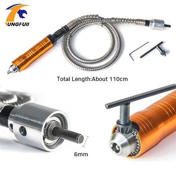 Tungfull Flexible Flex Dremel Rotary Tool Electric grinder flexible shaft extension line 6mm drill chuck engraving machine hose tungfull electric drill engraver kit metalworking mini electric drilling machine power tool tools grinder flex shaft machine