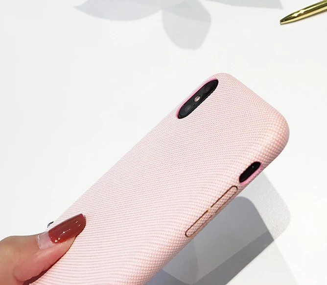 Fabric twill Soft TPU case For iphone 7 8 78 plus Case Silicone Phone Cases For iphone 6 6S Plus X (5)