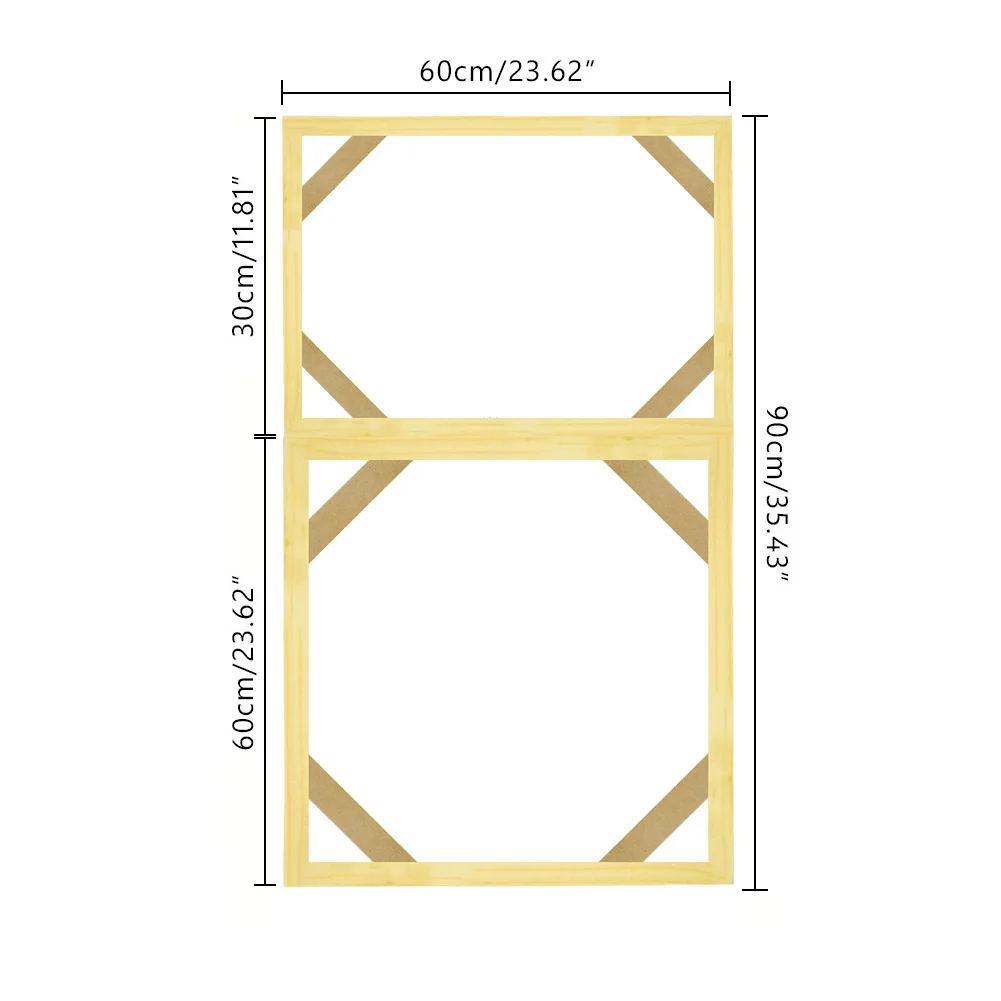 DIY деревянная рамка для холст рисунок, напечатанная картина на стену фото растягивающиеся полосы естественная внутренняя рамка без картины много размеров - Цвет: 60x90cm