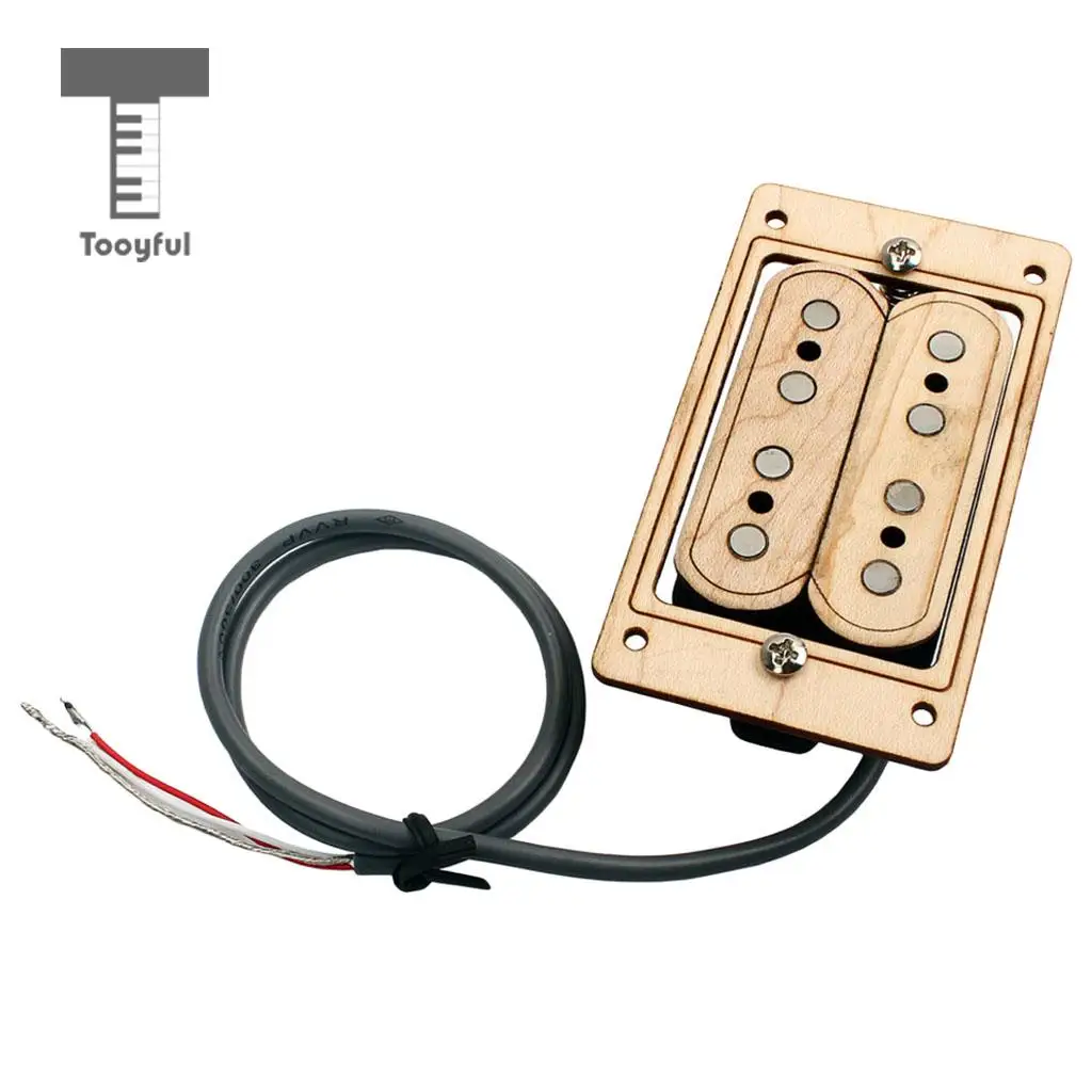 Tooyful ручная рана Humbucker двойной пикап клен дерево для сигары коробка 4 струнные