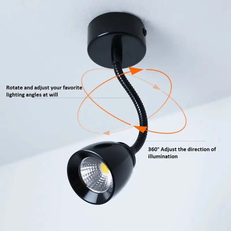 LukLoy шланг маленький LED-светильник светодиодный настенный светильник Монтируемое потолочное освещение фон настенное точечное освещение потолочный светильник окна точечные светильники