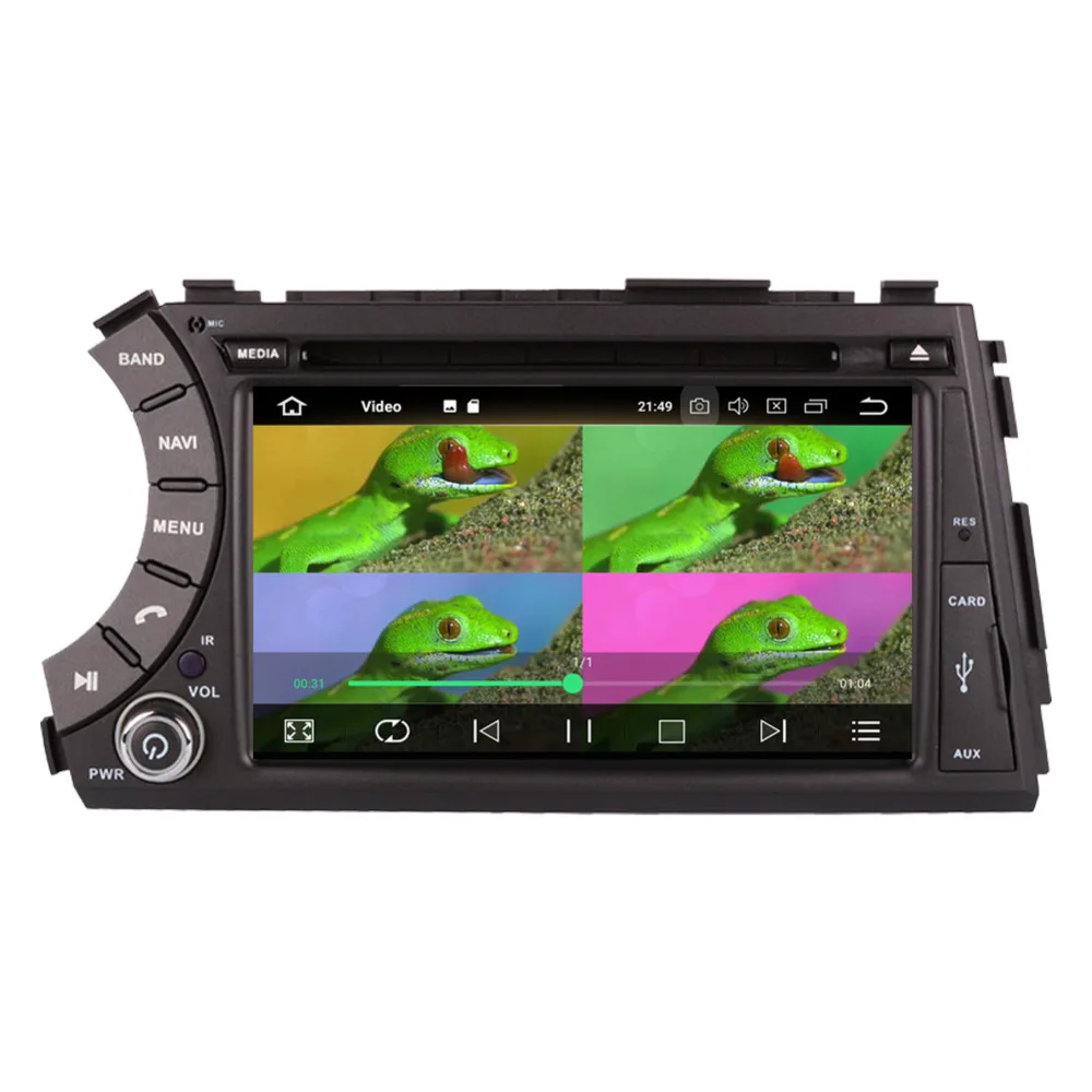 Clearance Android 8.0 Octa Core 4GB+32GB Car PC GPS Head Unit with Bluetooth For SsangYong Korando/Actyon/Kyron 2005-2012 Radio DAB+ Aux 2