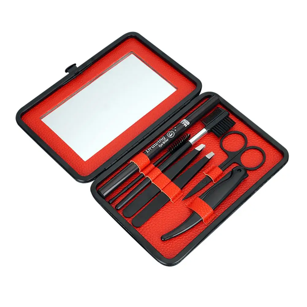 

7-Piece Men's Eyebrows Set Brows Brush Tool Set Eyebrow Comb Grooming Suit Kits Stainless Steel Eyebrows Clippers