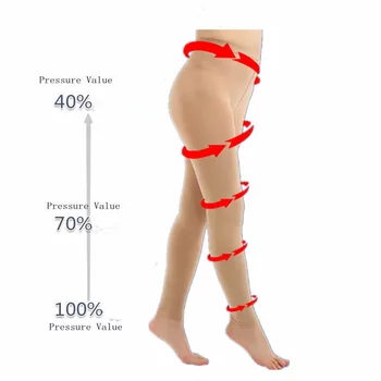 

20-30mmHg Medical Stocking Pressure Black Khaki Nylon Pantyhose Compression Stockings Stovepipe Stockings