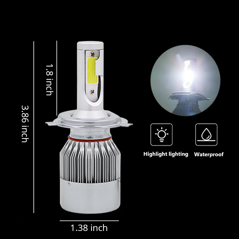 Светодиодный светильник Edis 72 Вт 7600LM H4 HB2 9003 COB|led headlight kit|h4 hb2 9003headlight kit |
