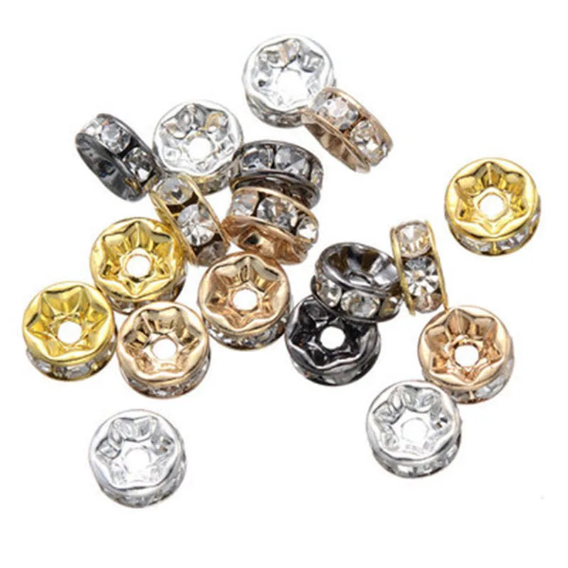

Factory spot DIY retro jewelry accessories straight flat edge drill ring 6mm8mm drilling ball bracelet beaded separators