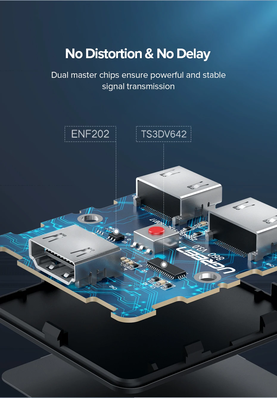 Ugreen HDMI Разветвитель переключатель двухнаправленного 4 к HDMI коммутатор 1x2/2x1 адаптер 2 в 1 out конвертер для PS4/3 tv Box HDMI разветвитель