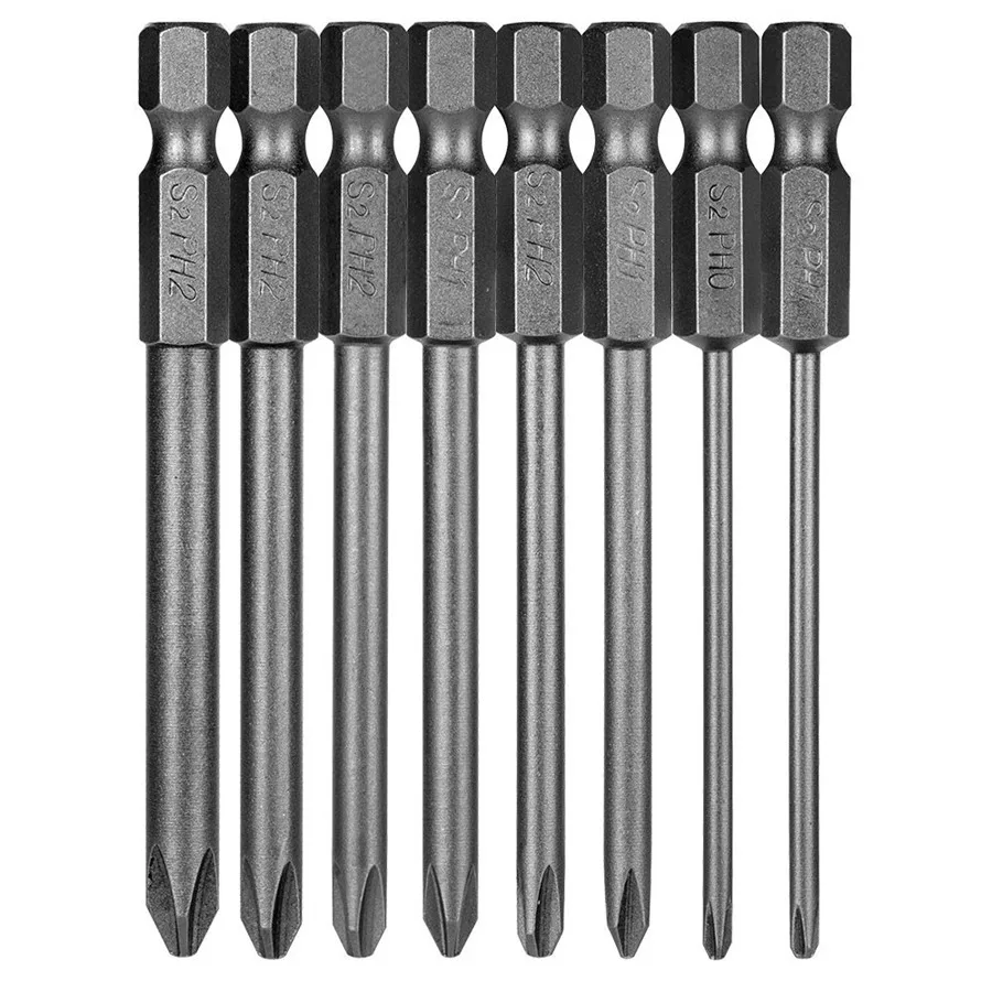 8 Pack 3 Inch Long Hex Cross Phillips Screw Head Screwdriver