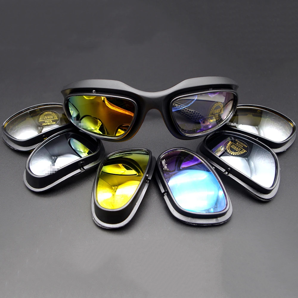 Очки 4 Линзы для очков Okulary Motocyklowe Gafas Moto Retro Sportbril байкерские очки мотоциклов Lunettes