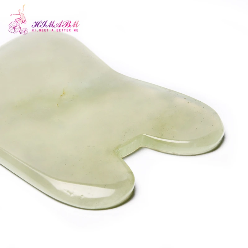 1 Pcs natural light green jade Guasha board facial treatment scraping tool for body massage health care 1 Pcs natural light green jade Guasha board facial treatment scraping tool for body massage health care