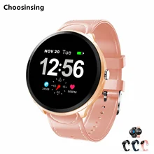 Смарт фитнес женский браслет часы Android подключение французский Россия испанский кровяное давление кожа Водонепроницаемый Bluetooth спортивная одежда