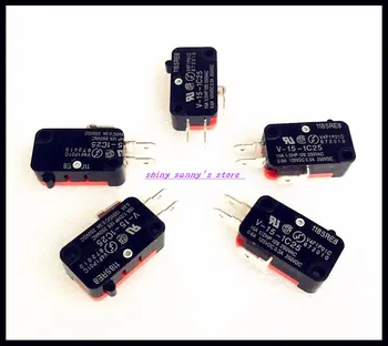 

20pcs/Lot V-15-1C25 Micro Switch 15A 250VAC Push Button SPDT 1NO 1NC Brand New
