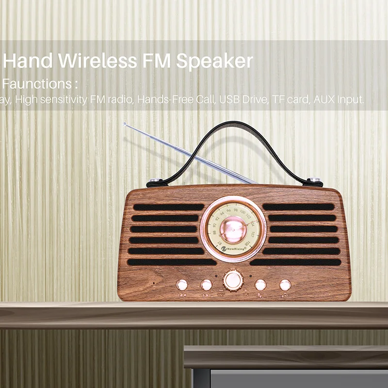 

Retro radio wireless bluetooth speaker HIFI sound card USB portable subwoofer radio
