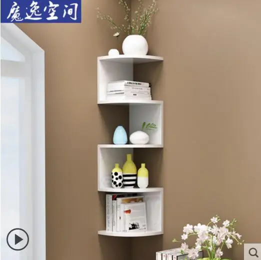 Corner Bookshelf Shelving Wall Hanging Wall Shelf Wall Corner Rack