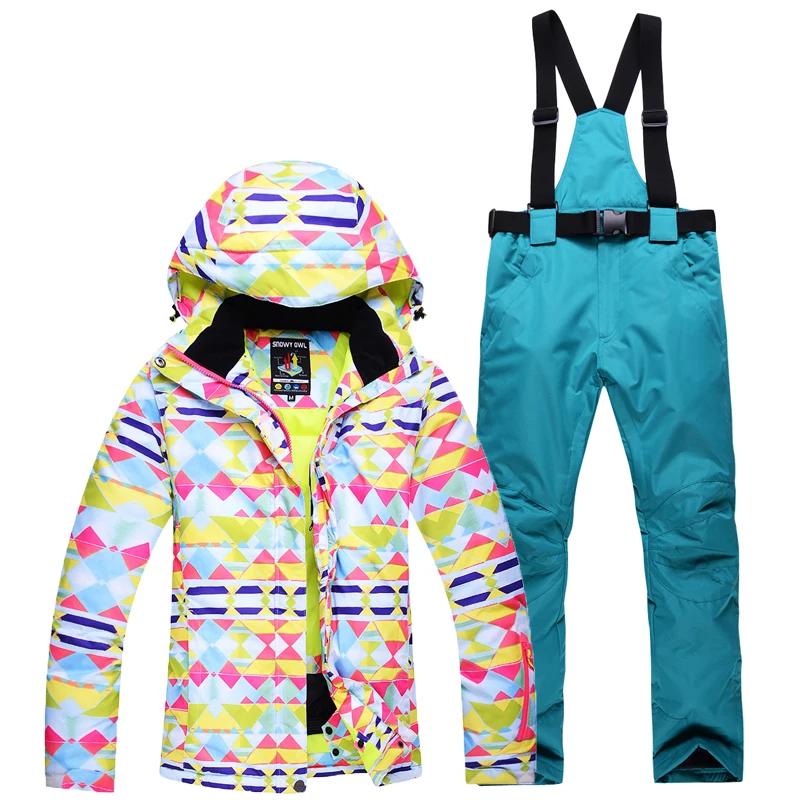 2018NEW التزلج الدعاوى النساء تزلج مجموعات سترة و بانت على الجليد مجموعات الشتاء في الهواء الطلق clouthes جدا الدافئة للماء صامد للريح