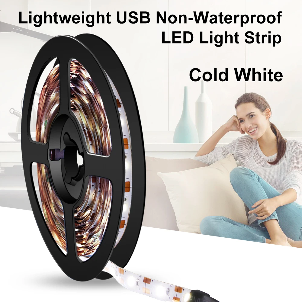 

USB LED Strip 5V Cabinet LED Flexible Strip LED TV Light Tape Closet Lamp Wireless Night Light Wardrobe Lamp Warm White/ White