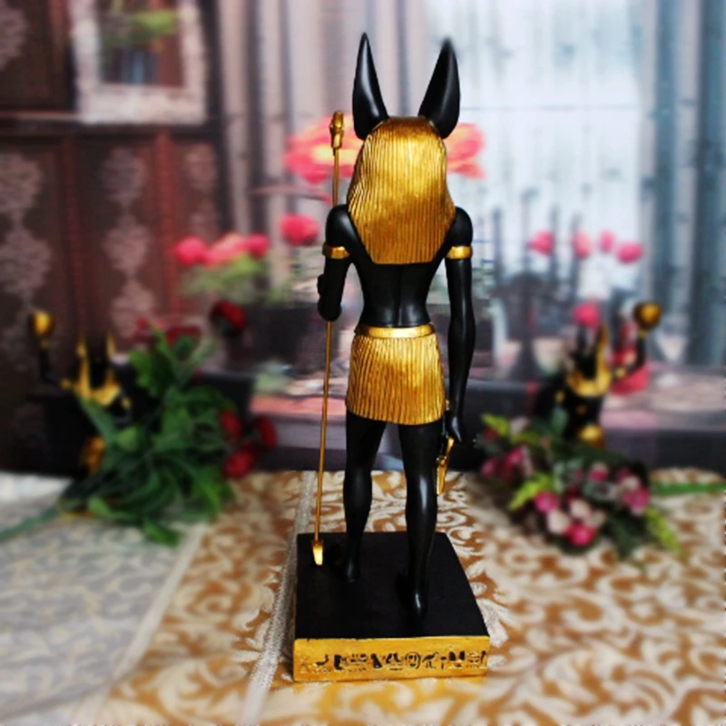 速くおよび自由な アヌビス神 Anubis 像 フィギュアエジプシャン 置物 フィギュア 古代エジプト Supplystudies Com